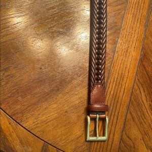 Men's Brown Braided Leather Belt